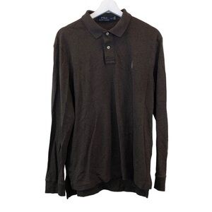 Polo Ralph Lauren Long Sleeve Polo Brown Slim Fit